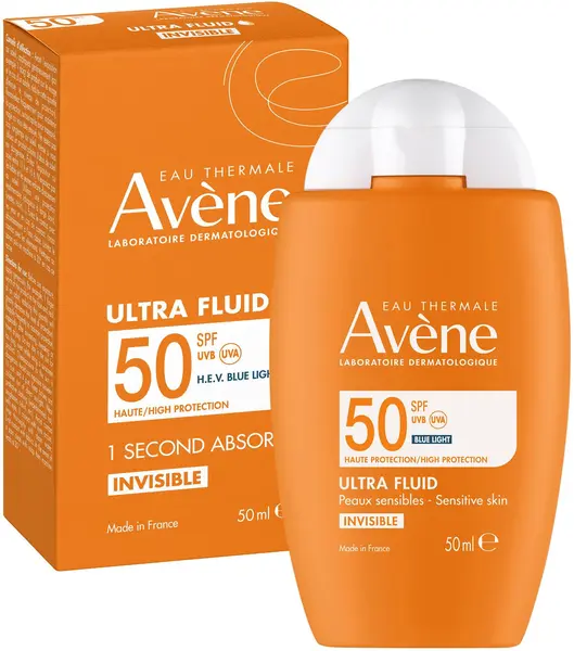 Avène Sun Lichid de protecție solară pentru față Invisible, SPF50, 50 ml