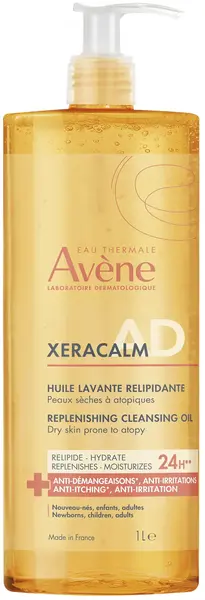 Avène XeraCalm A.D. Ulei de curățare cu efect de rehidratare, 1 l
