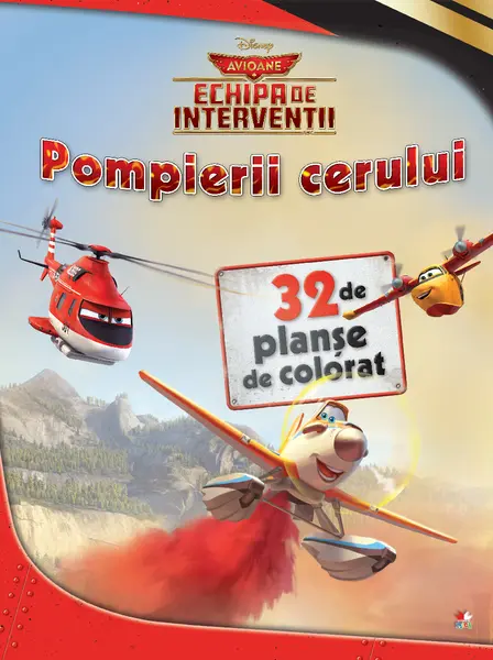 Avioane. Echipa de intervenții. Pompierii cerului. Planșe de colorat