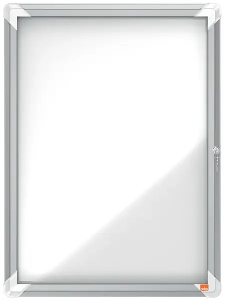 Avizier NOBO Premium Plus, interior, otel emailat, 4x A4, cu usa si cheie, magnetic, alb Avizier NOBO Premium Plus, interior, otel emailat, 4x A4, cu usa si cheie, magnetic, alb