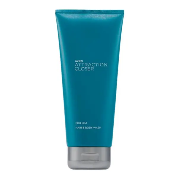 Avon Attraction Closer For Him Șampon pentru păr și corp Volum 200 ml