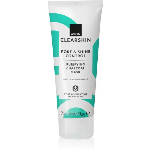 Avon Clearskin Pore & Shine Control Masca de curățare cu cărbune 75 ml