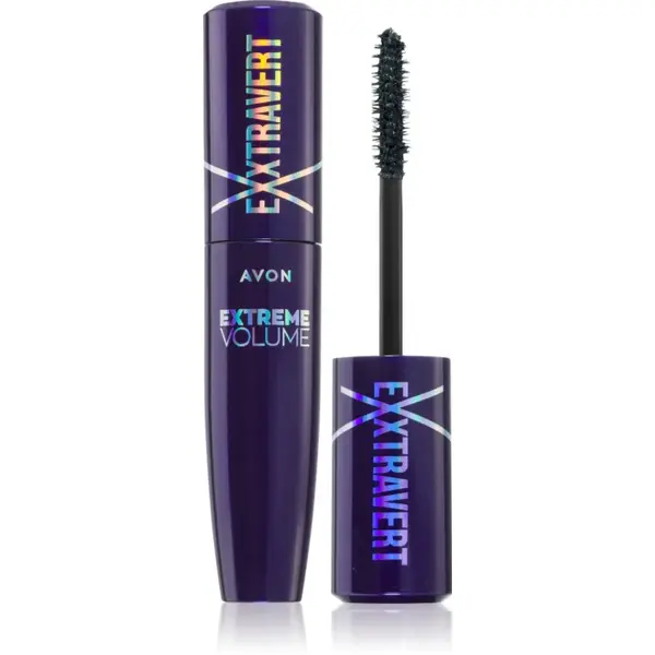 Avon Exxtravert Extreme Volume rimel pentru alungire rezistent la apă, pentru extra volum culoare Blackest Black 9.5 ml