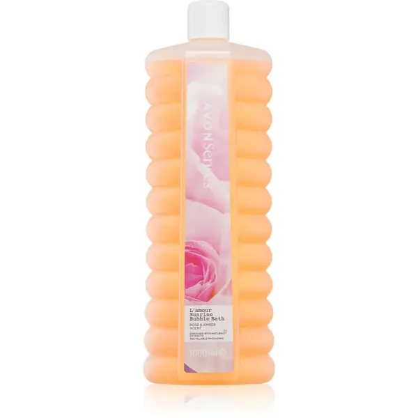 Avon Senses L'amour Sunrise spuma de baie cu aromă de trandafiri 1000 ml