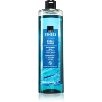 Avon Senses Ocean Surge Gel de duș pentru bărbați 3 in 1