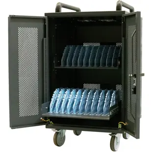 Avtek Statie de incarcare Avtek 1MV048, pentru tablete si laptopuri de pana la 15.6, suporta pana la 20 de dispozitive, sistem de securizare cu cheie, cu protectie la supratensiune, sistem de racire incoporat, organizator de cabluri incorporat