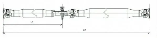 Ax cardanic (2582 mm) MERCEDES SPRINTER 3,5-T (906), SPRINTER 3-T (906), SPRINTER 4,6-T (906), SPRINTER 5-T (906); VW CRAFTER 30-35, CRAFTER 30-50 2.0D-2.5D dupa 2006