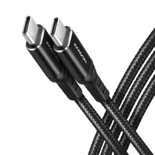 Axagon BUCM2-CM20AB USB-C USB-C cablu de date si incarcare, incarcare PD3.1 max 240W, 2m (Negru)