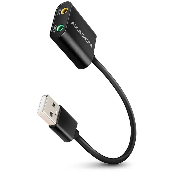 AXAGON Placa de sunet USB Axagon Adaptor ADA-12 USB2.0 - Adaptor audio stereo mini, 1 x USB 2.0 - 2 x Jack 3.5 Female