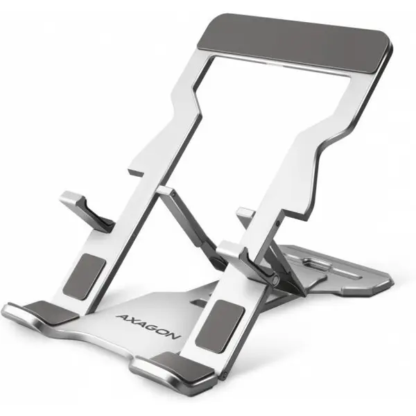 AXAGON Suport Axagon STND-M, din aluminiu pentru telefoane si tablete de 4“ – 10,5“, cinci pozitii reglabile, Argintiu