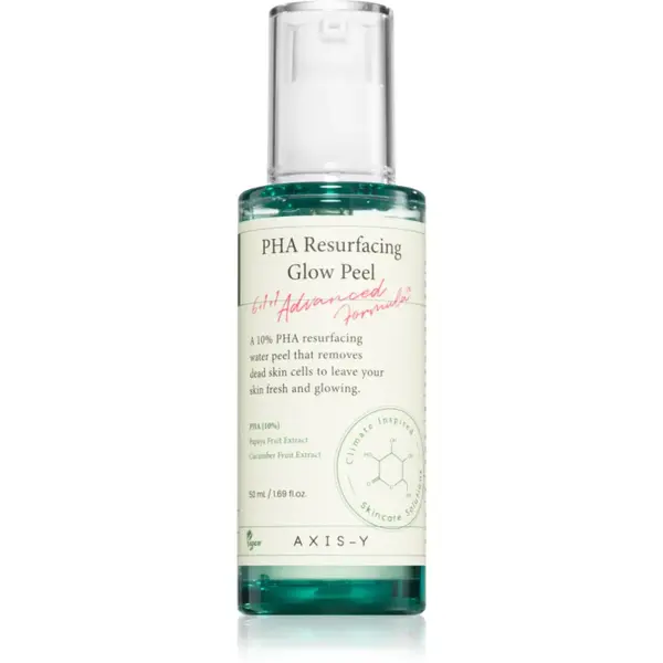 AXIS-Y 6+1+1 Advanced Formula PHA Resurfacing Glow Peel demachiant cu efect de peenling pentru o piele mai luminoasa 50 ml