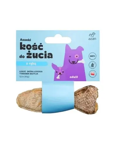 AZANKI Os cu somon pentru caini 12cm