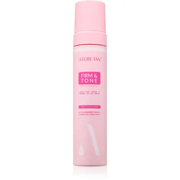 Azure Tan Firm & Tone spuma autobronzanta culoare Dark To Ultra Dark 200 ml