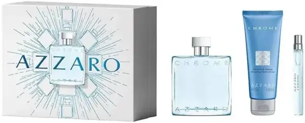 Azzaro Set Chrome - Apă de toaletă, 100 și 10 ml + Gel de duș, 75 ml