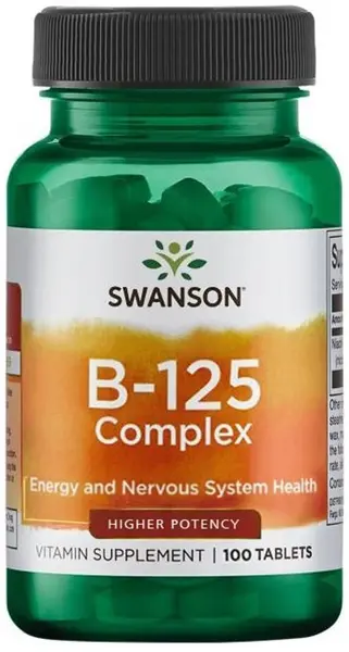B-125 Complex, 100 tablete, Swanson