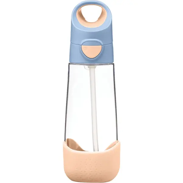 b.box Bottle with Straw biberon cu pai Peach 600 ml