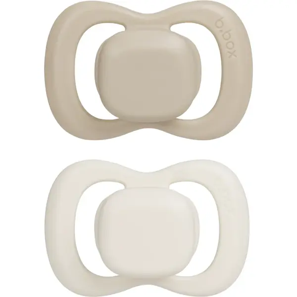 B.Box Natural Rubber 6m+ suzetă Vanilla/Latte 2 buc