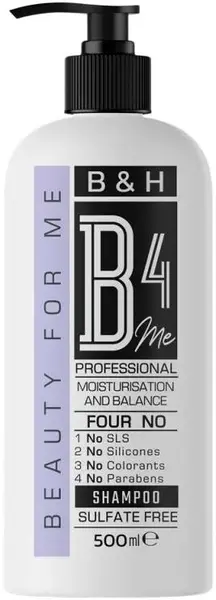 B4Me Moisturisation and Balance Șampon fără sulfați pentru păr uscat, 500 ml