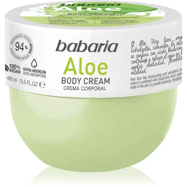 Babaria Aloe Vera crema de corp hidratanta pentru piele sensibila 400 ml