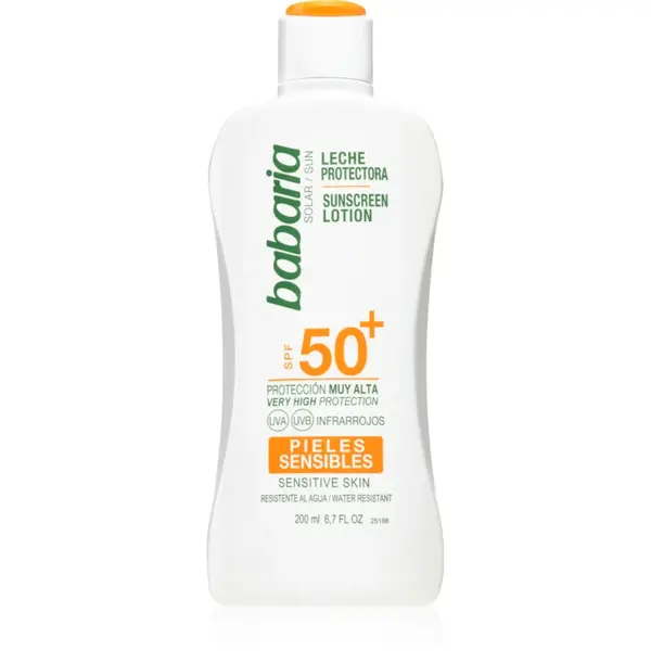 Babaria Sun Sensitive lapte de curățat, pentru piele sensibilă SPF 50+ 200 ml