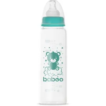 Baboo Anti-colic Glass Feeding Bottle Narrow Neck biberon de sticlă