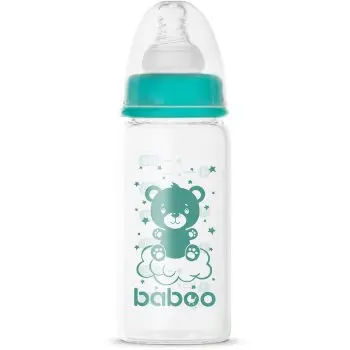 Baboo Anti-colic Glass Feeding Bottle Narrow Neck biberon de sticlă