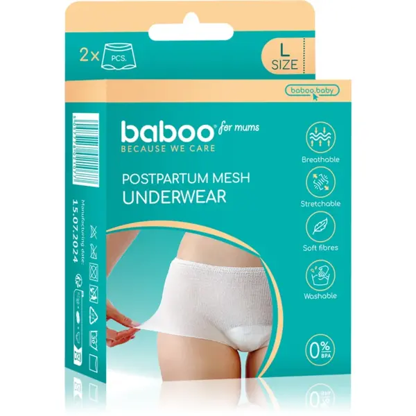 Baboo Postpartum Mesh Pants chiloți postnatali marimea L 2 buc