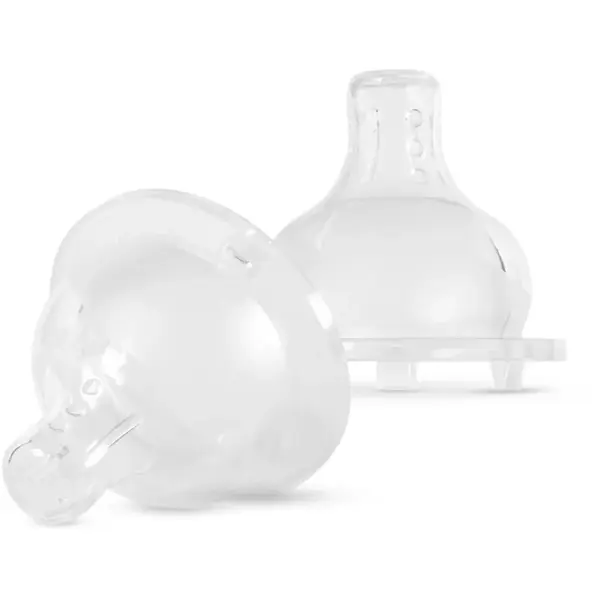 Baboo Premium Silicone Teat Medium Flow tetină pentru biberon 3m+ 2 buc