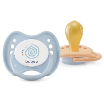 Baboo Soothers Round Latex with Case suzetă