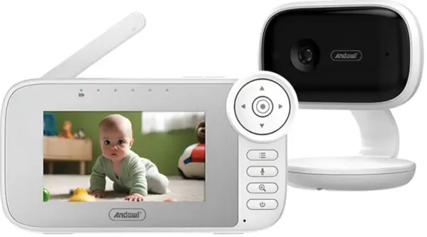 Baby Monitor Video 4.5 inch Q A009 Andowl Camera Supraveghere Bebelusi cu ecran HD si functii smart