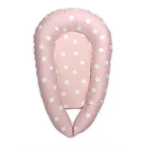 Baby Nest 3 in 1, Lorelli, 110 x 70 x 15 cm, husa bumbac ranforce, Pale Blush