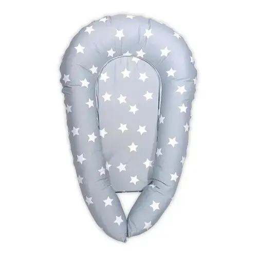 Baby Nest 3 in 1, Lorelli, 110 x 70 x 15 cm, husa bumbac ranforce, Grey Mist