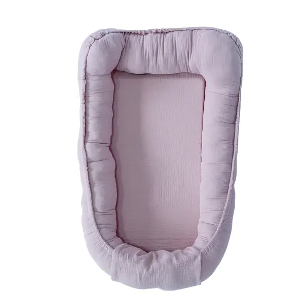 Baby Nest din Muselina Roz TWINDECO