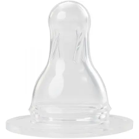 Baby Nova 17302 Tetine silicon rotunde pentru lapte talie uni 0-24 luni 2 bucati