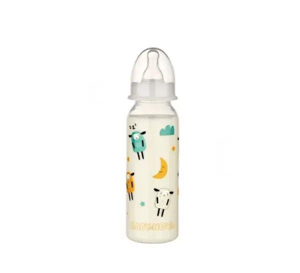 Baby Nova 47011 Biberon cu inel fosforescent 0-24 luni 240 ml