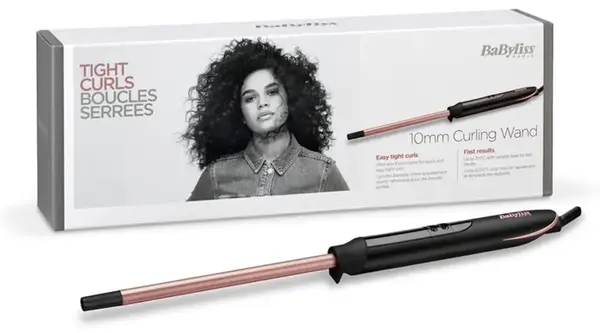 BaByliss maşină de ondulat păr - C449E, 210°C, 10 mm, negru/cupru