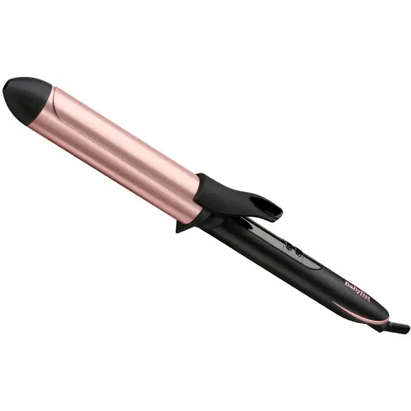 Babyliss Ondulator BaByliss C452E, Soft Curls 32mm, 210 grade, Invelis Quartz-Ceramic, 6 trepte de temperatura, LED, Roz/Negru