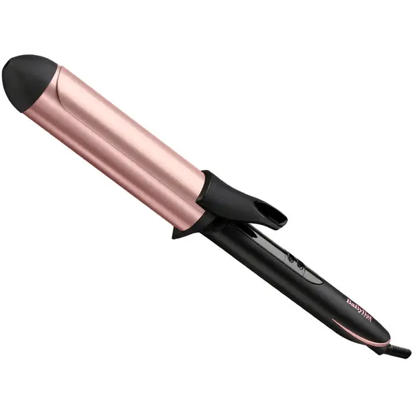 Babyliss Ondulator BaByliss C453E, Loose Waves 38 mm, 210 grade, Invelis Quartz-Ceramic, 6 trepte de temperatura, LED, Roz/Negru