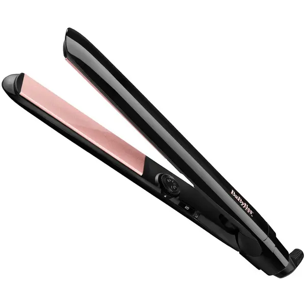 Babyliss Placa de par BaByliss ST298E Smooth Control, placi XL 120x25 mm Quartz-Ceramice, 13 setari temperatura, 235 grade, sistemul de incalzire Advanced Ceramics, Negru-Roz