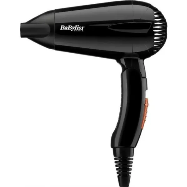 Babyliss Uscator de par, BaByliss, Cu maner pliabil, 2000 W, Negru