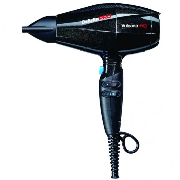 Babyliss Uscator de par ionic, Babyliss Pro Vulcano Hq, 2400 W, Negru