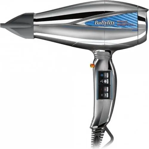 Babyliss Uscator de par profesional Babyliss Pro Digital 6000E, 2200 W, Functie Turbo, Argintiu