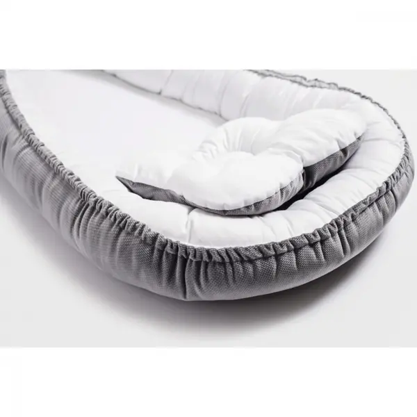 Babynest pentru copii Twins Velvet gri