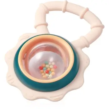 BabyOno Rattle With Teether 3m+ jucărie pentru dentiție cu zornăitoare