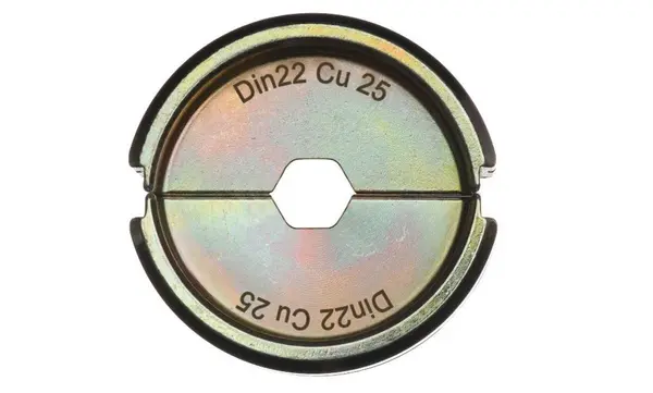 Bac sertizare cabluri cupru Milwaukee DIN22 CU 25mm, Hex, 1 bucata, pentru DIN 46235 si DIN 46267, 4932451745