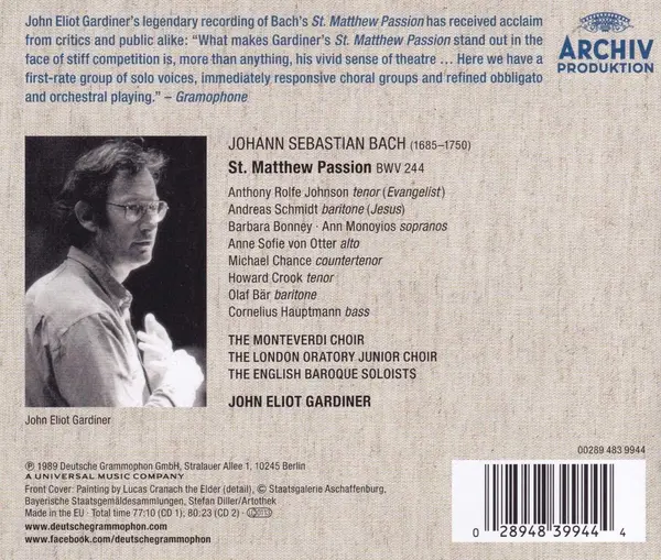 Bach: St Matthew Passion | Johann Sebastian Bach, Barbara Bonney, Olaf Bar
