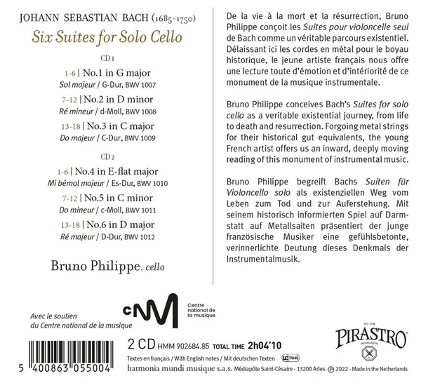 Bach: The Complete Cello Suites | Johann Sebastian Bach, Bruno Philippe
