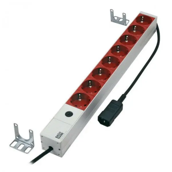 BACHMANN Prelungitor Bachmann PDU 1x C14, 8 prize schuko cu siguranta 10A+ kit de rack 333.410