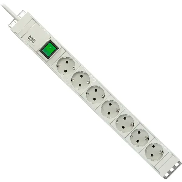 BACHMANN Prelungitor cu protectie Bachmann PDU 19 7 prize Schuko 2m Alb 333.600