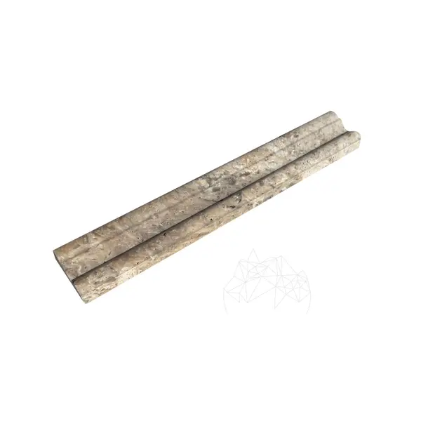 Bagheta M17 Travertin Silver, 4.8 x 30.5 cm